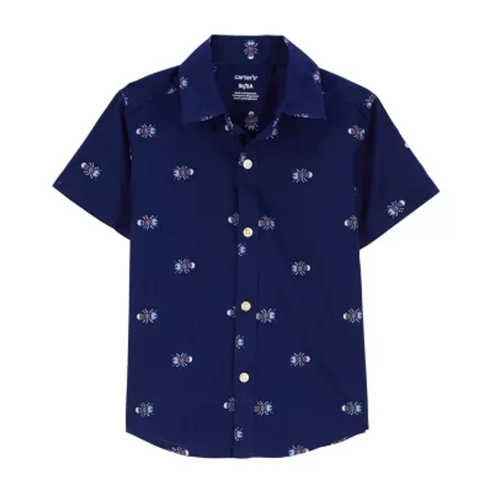 Carter's Toddler Boys Short Sleeve Button-Down Shirt