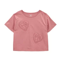 Carter's Little & Big Girls Round Neck Short Sleeve T-Shirt