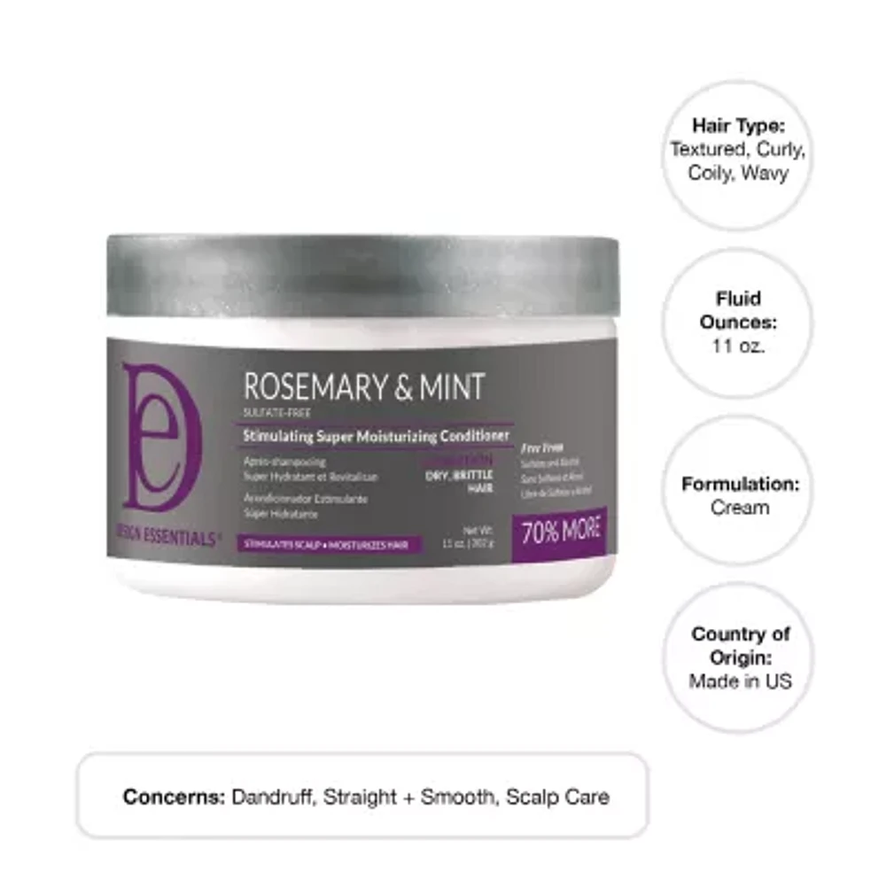 Design Essentials Rosemary And Mint Stimulating Super Moisturizing Conditioner - 11 oz.