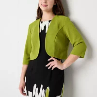 Maya Brooke Womens Bordered Jacket Dress