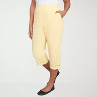 Alfred Dunner Rise And Shine Womens Capri Pants