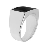 Mens Stainless Steel Ring with Resin