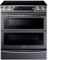 Samsung 5.8 cu. ft. Smart Wi-Fi Enabled Flex Duo™ With Dual Door Slide-In Double Oven Electric Range