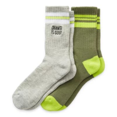 Thereabouts Little & Big Girls 2 Pair Crew Socks