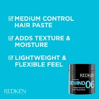 Redken Texturize Rewind 06 Hair Paste-5 oz.