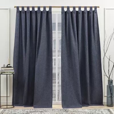 Nicole Miller Peterson Light-Filtering Tab Top Set of 2 Curtain Panel