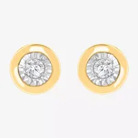 1/10 CT. T.W. Lab Grown Diamond 14K Gold Over Silver 5.9mm Round Stud Earrings