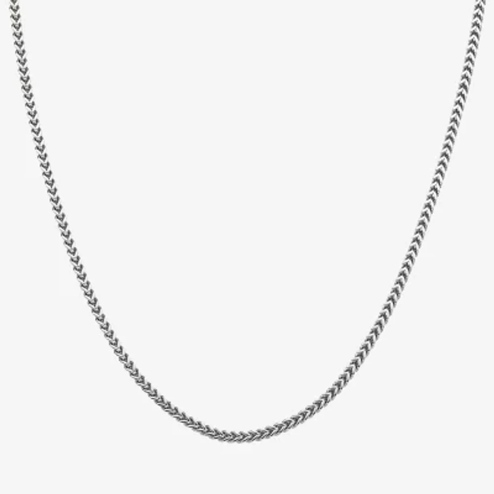 Stainless Steel Solid Wheat Chain Necklace