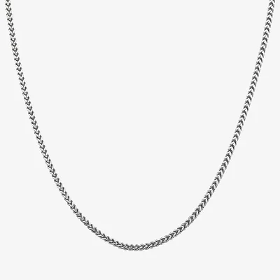 Stainless Steel Solid Wheat Chain Necklace