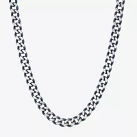 Stainless Steel Inch Solid Curb Chain Necklace