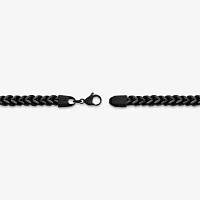 Mens Stainless Steel & Black IP Foxtail Chain