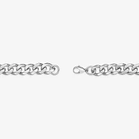 Mens Stainless Steel 22" 11mm Beveled Curb Chain