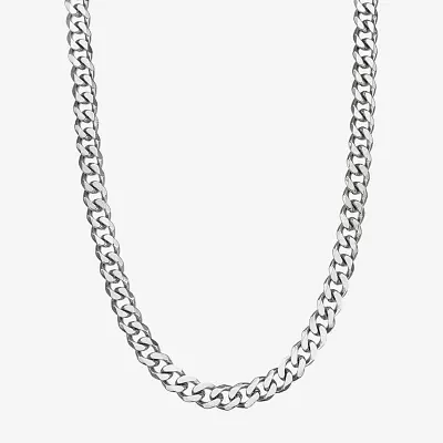 Mens Stainless Steel 22" 11mm Beveled Curb Chain