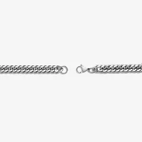 Mens Stainless Steel 22" 9mm Beveled Curb Chain