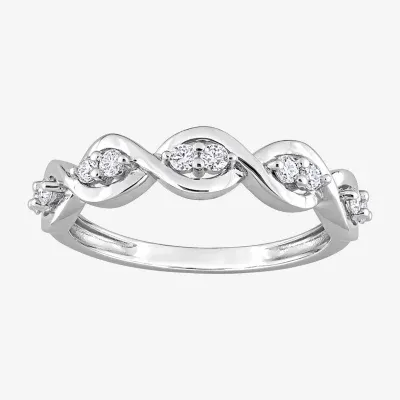 CT. T.W. Lab Created White Moissanite Sterling Silver Wedding Band
