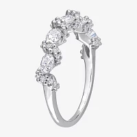 Womens 1 1/4 CT. T.W. Lab Created White Moissanite Sterling Silver Wedding Band