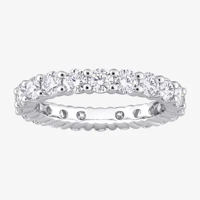 3MM 2 1/2 CT. T.W. Lab Created White Moissanite Sterling Silver Eternity Wedding Band