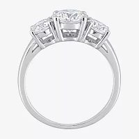 Womens 2 1/ CT. T.W. Lab Created White Moissanite Sterling Silver 3-Stone Engagement Ring