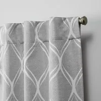 Nicole Miller Circuit Light-Filtering Back Tab Set of 2 Curtain Panel