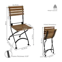 1 Pair Patio Dining Chair