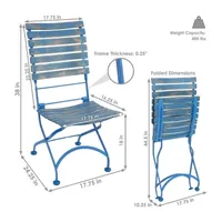 Casual 2 Pair Patio Dining Chair