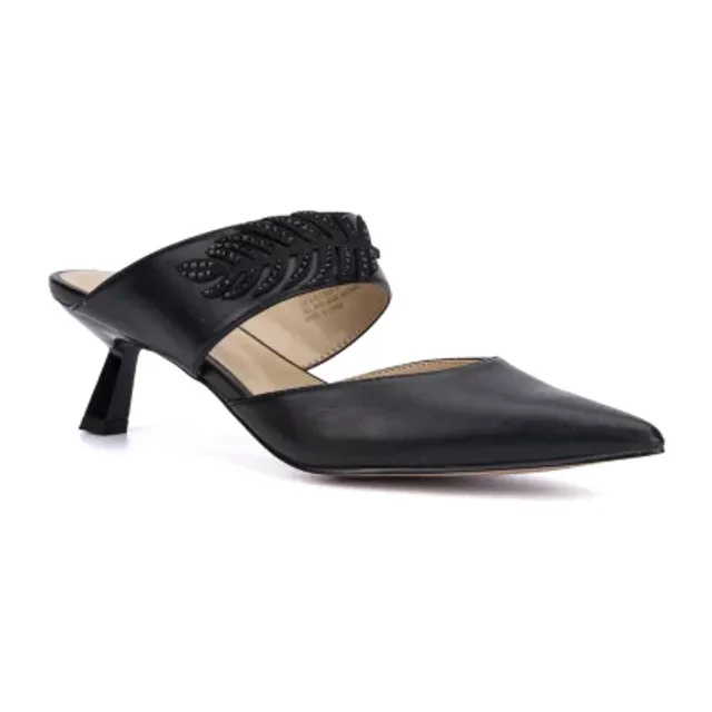 Liz Claiborne Womens Gracie Pointed Toe Cone Heel Pumps | Blue | Regular 5 | Shoes Pumps | Memory Foam