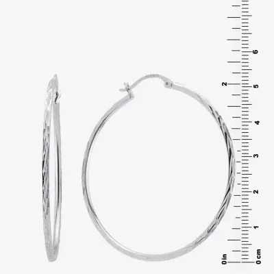 Sterling Silver 53mm Round Hoop Earrings