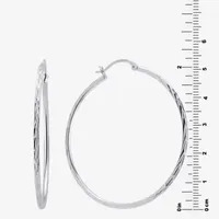 Sterling Silver 53mm Round Hoop Earrings