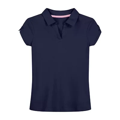 IZOD Little & Big Girls Stretch Fabric Short Sleeve Polo Shirt