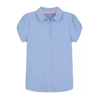 IZOD Little & Big Girls Short Sleeve Stretch Polo Shirt