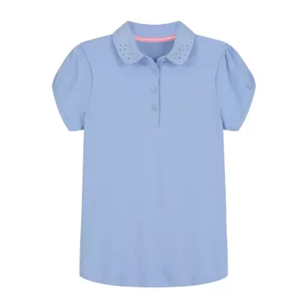 IZOD Little & Big Girls Short Sleeve Stretch Polo Shirt