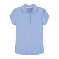 IZOD Little & Big Girls Short Sleeve Stretch Polo Shirt