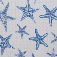 Linery Blue Starfish Reversible Quilt Set