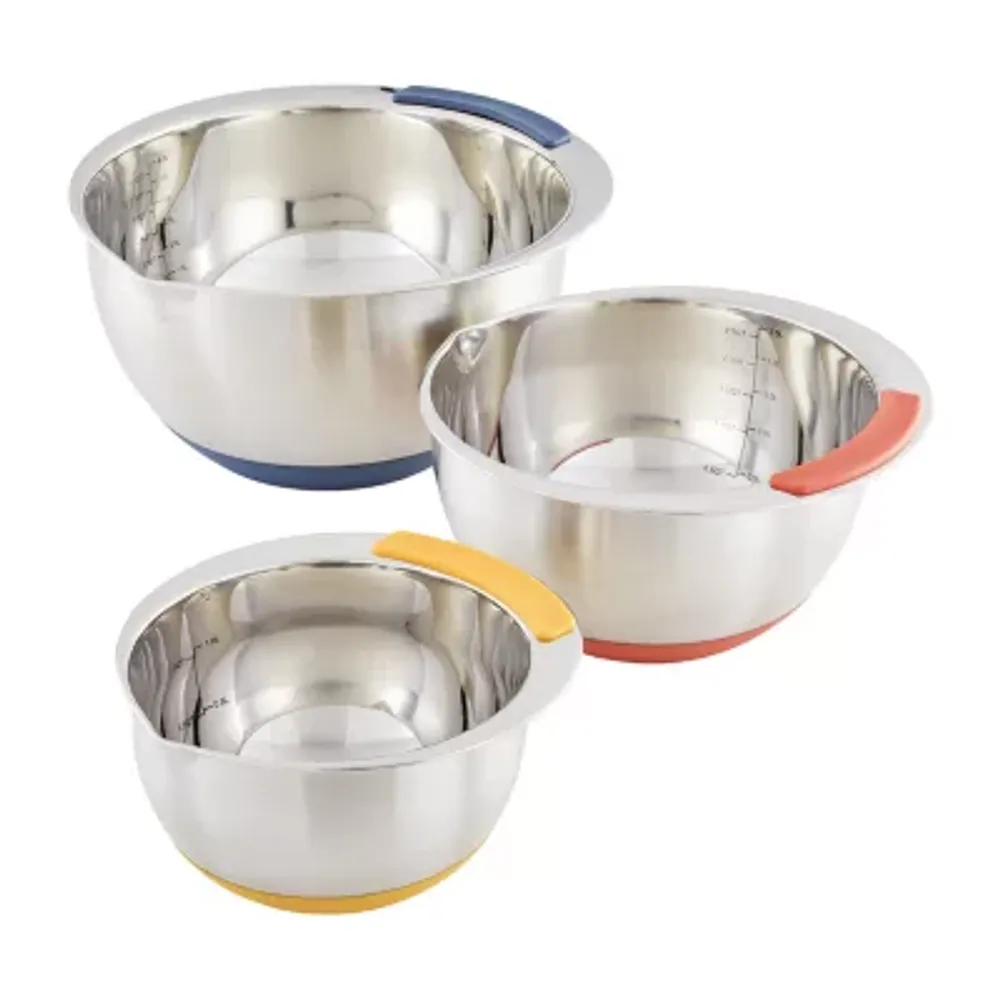 Martha Stewart Collection Covered Stainless Steel Mixing Bowls