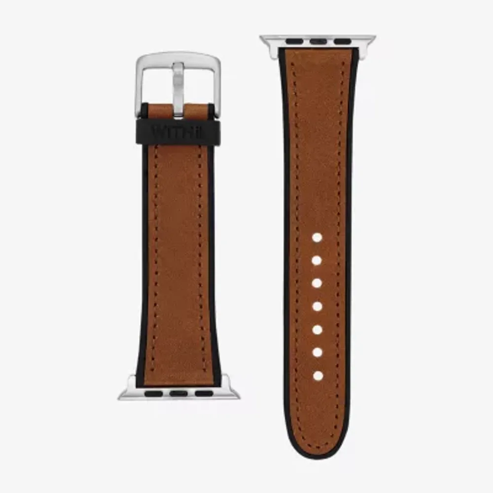 Withit Apple Compatible Unisex Adult Brown Leather Watch Band Wi/T-Asl44-009-01-Bx-01