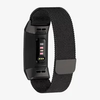 Withit Apple Compatible Unisex Adult Black Stainless Steel Watch Bands Wi/T-C3m-001-00-Bx-01