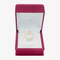 Sparkle Allure Cubic Zirconia 14K Gold Over Brass Halo Engagement Ring