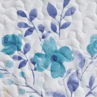 Linery Blue Floral Reversible Quilt Set