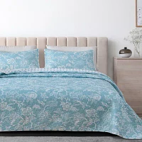 Linery Delicate Floral Reversible Quilt Set