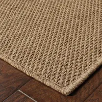 Covington Home Kehlani Basket Weave Indoor Outdoor Rectangular Accent Rug