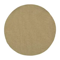 Covington Home Kehlani Flat Woven Solid 7'10"X7'10" Indoor Outdoor Round Area Rug