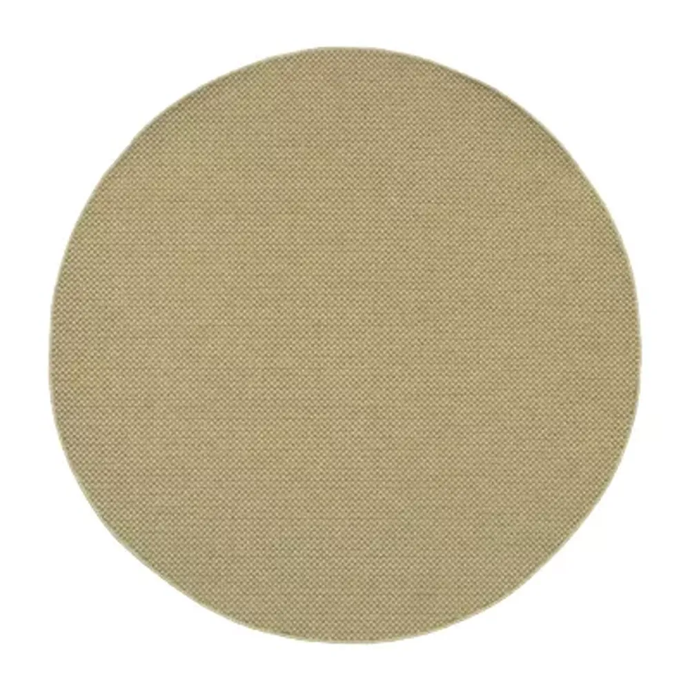 Covington Home Kehlani Flat Weave 7'10"X7'10" Indoor Outdoor Round Area Rug