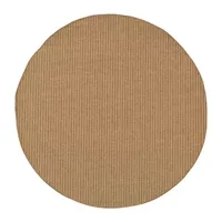 Covington Home Kehlani Vertical Stripe 7'10"X7'10" Indoor Outdoor Round Area Rug