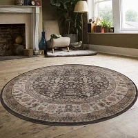 Garda Grace Traditional Oriental Indoor Round Area Rug