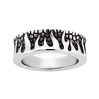 Mens Stainless Steel Flame Ring