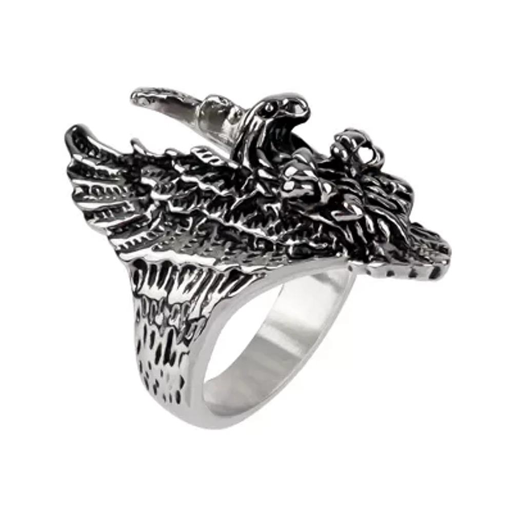 Mens Stainless Steel Eagle Ring