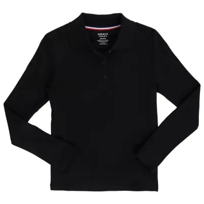 French Toast Little & Big Girls Long Sleeve Polo Shirt