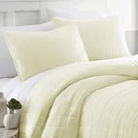 Casual Comfort Premium Ultra Soft Square Pattern Quilted Coverlet Set