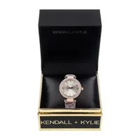 Kendall + Kylie Womens Pink Leather Strap Watch 14379r-42-B41