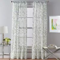 CHF Santa Barbara Sheer Rod Pocket Single Curtain Panel